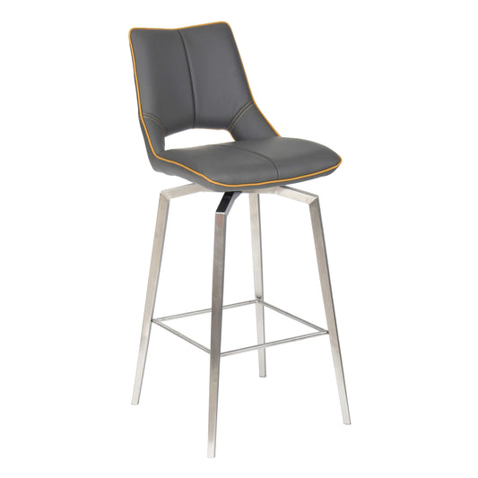 Marlow Bar Stool – Swivel Leather Effect Seat with Tripod Legs