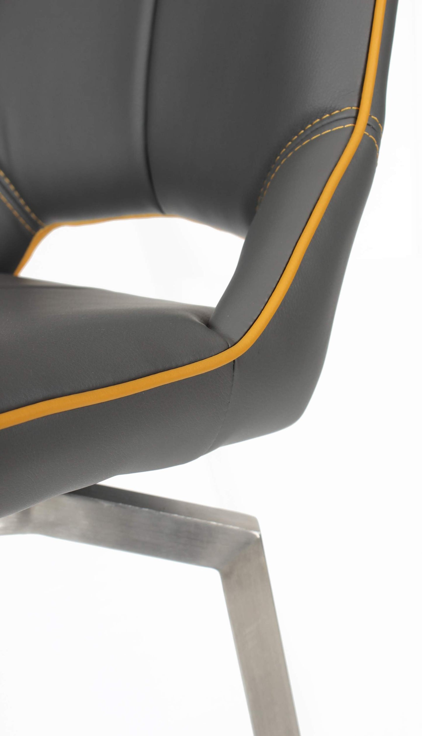 Marlow Bar Stool – Swivel Leather Effect Seat with Tripod Legs