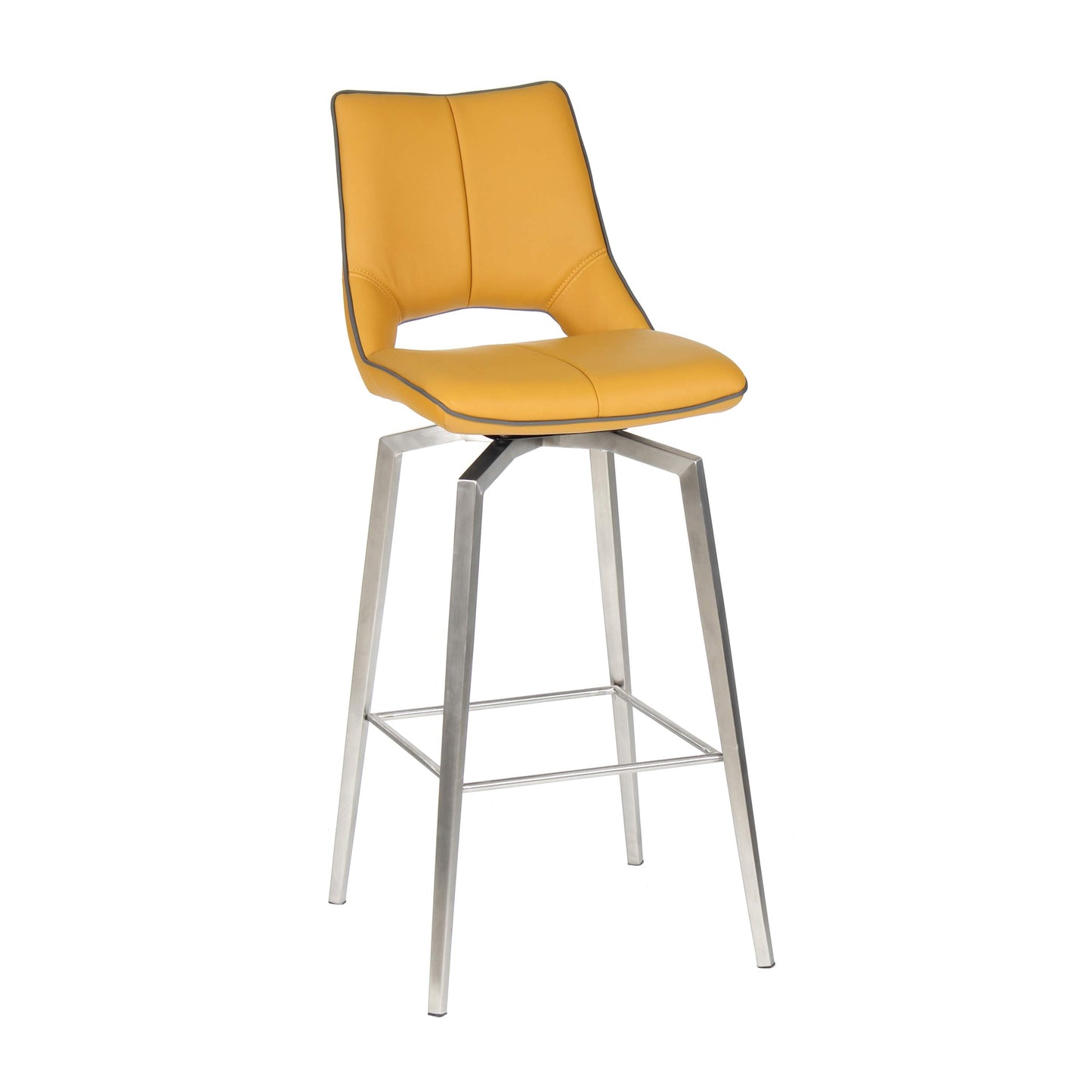 Marlow Bar Stool – Swivel Leather Effect Seat with Tripod Legs