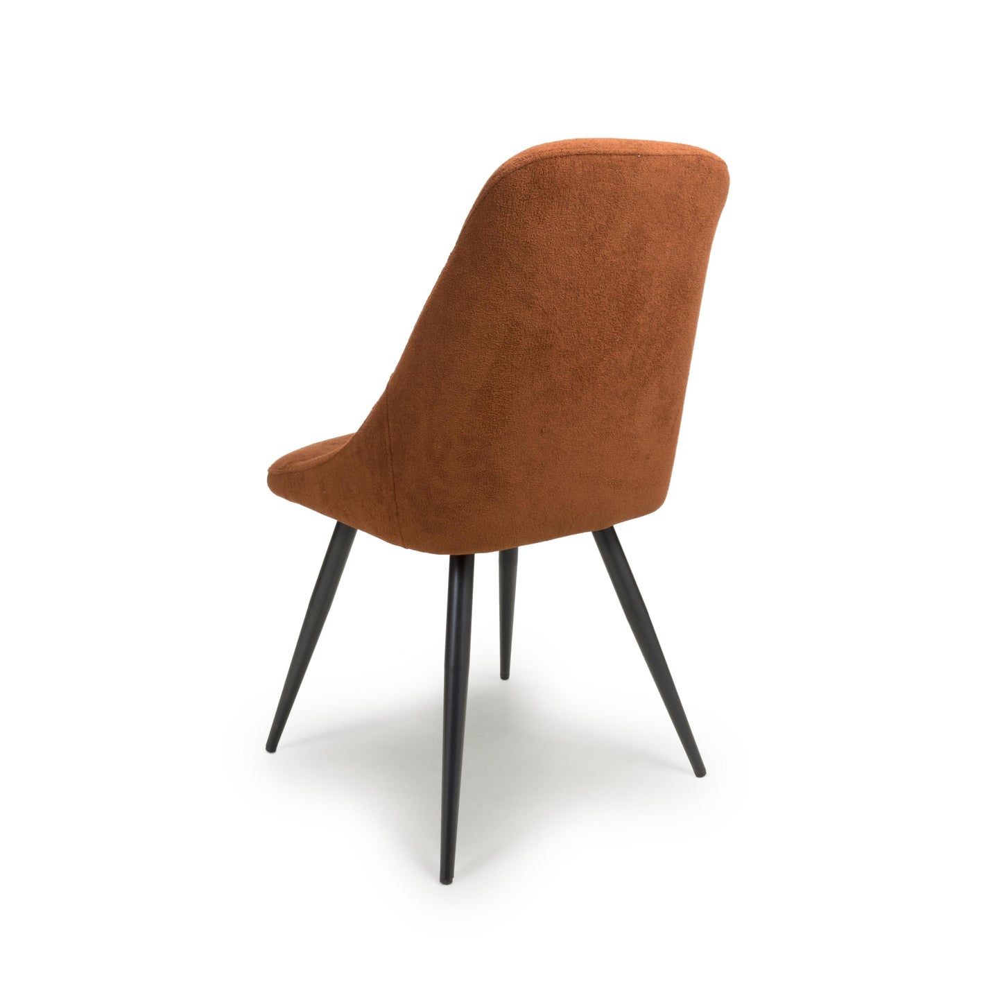 Pair of Courtney Dining Chairs – Leather or Linen Effect with Black Legs