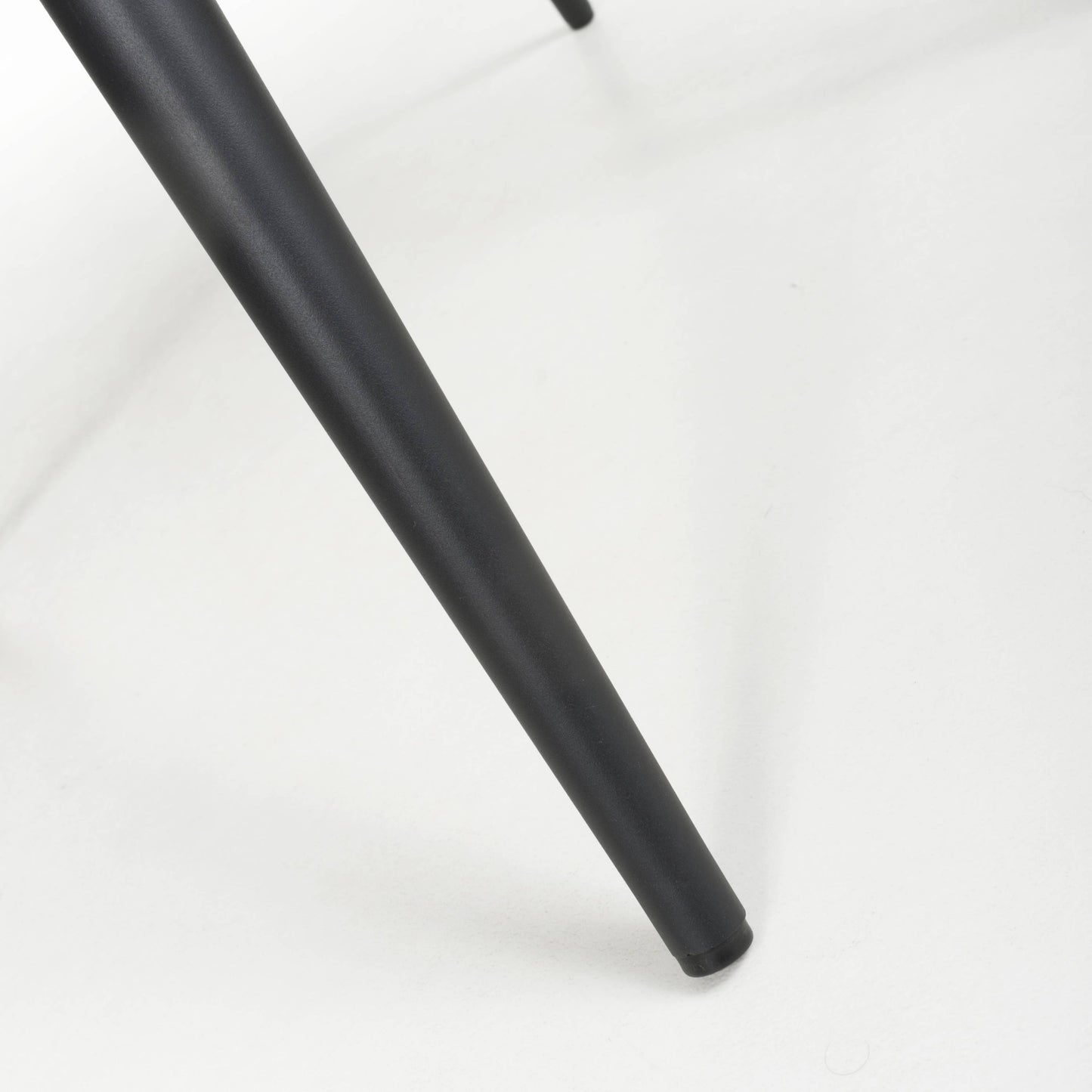 Pair of Courtney Dining Chairs – Leather or Linen Effect with Black Legs