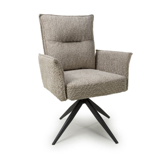 Belsize Texture Effect Swivel Dining Chair - Set of 2