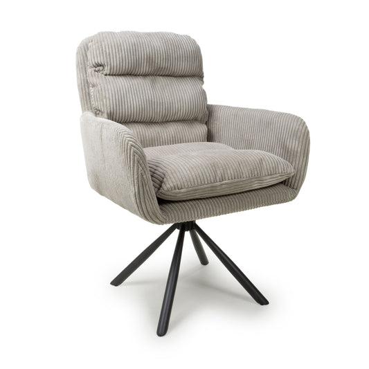Caiside Corduroy Swivel Dining Chair - Set of 2