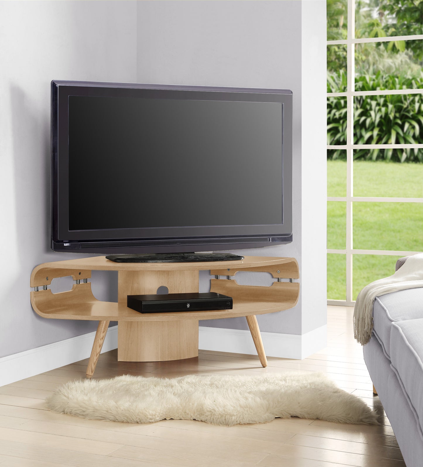 Ohio Corner TV Stand Modern Design for Corners