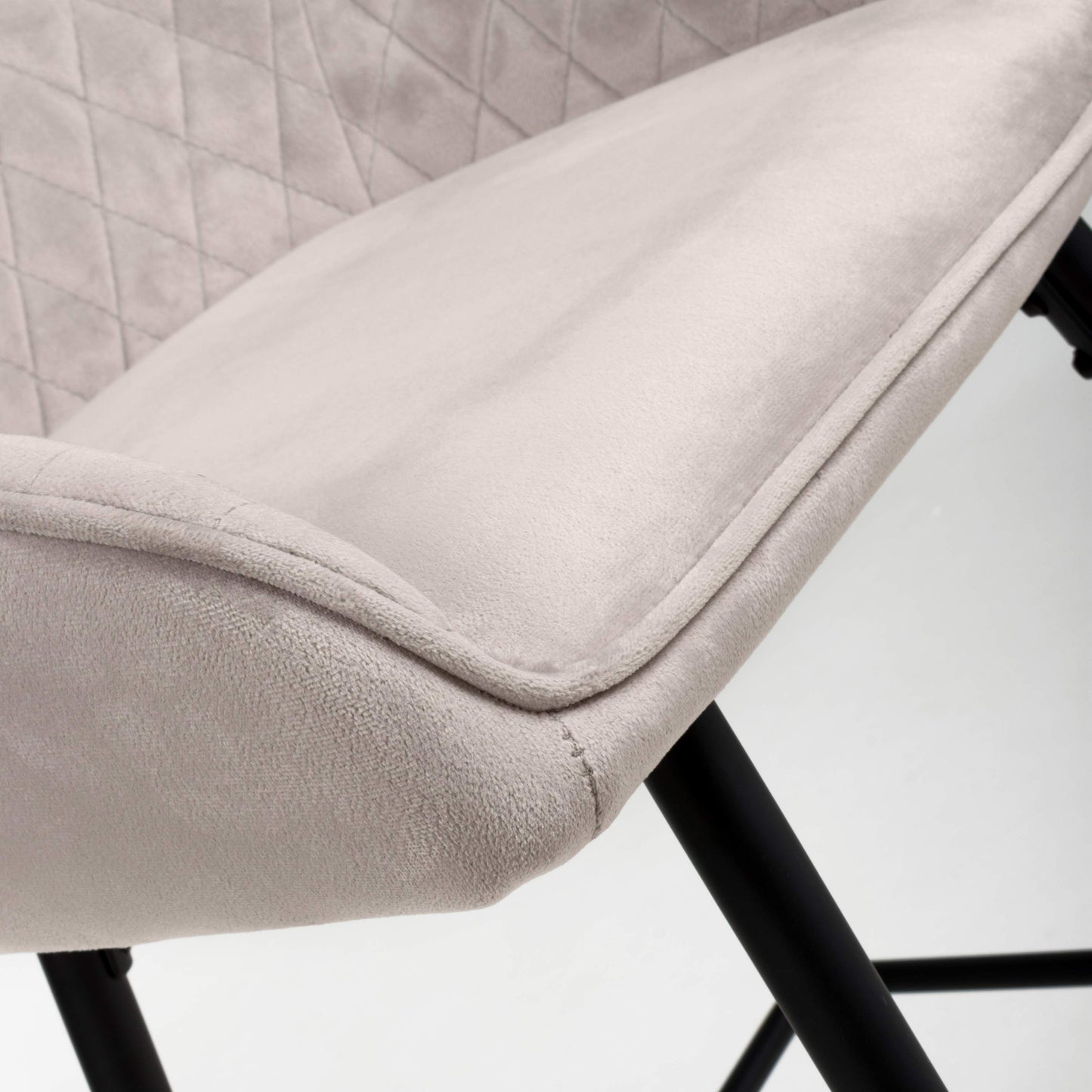 Pair of Gabby Bar Stools – Brushed Velvet with Gold Detail (3 Colours)