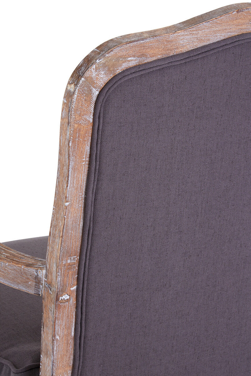 Regency Grey Linen Mix Chair and Footstool