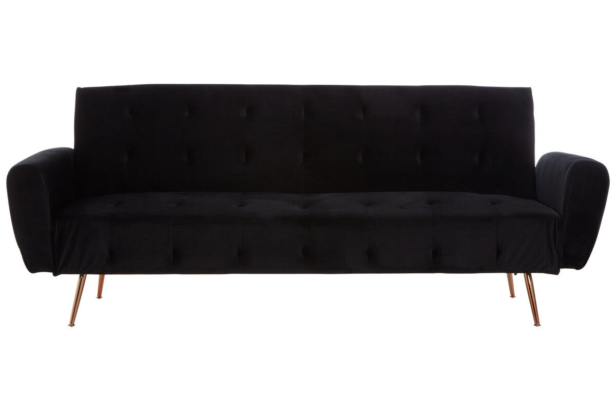 Harold Black Velvet Sofa Bed