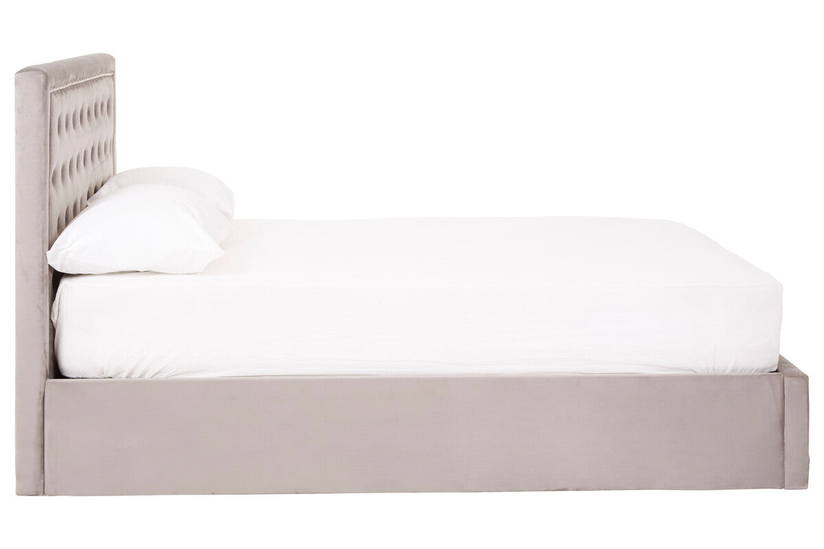 Hailey Velvet Double Ottoman Bed - Various Sizes & Colours