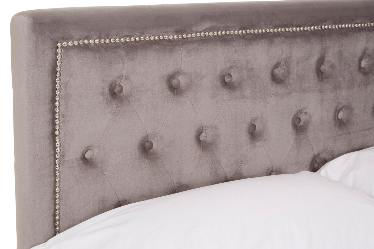 Hailey Velvet Double Ottoman Bed - Various Sizes & Colours