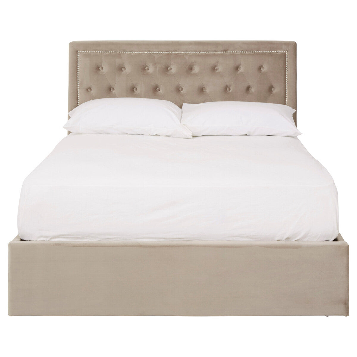 Hailey Velvet Double Ottoman Bed - Various Sizes & Colours