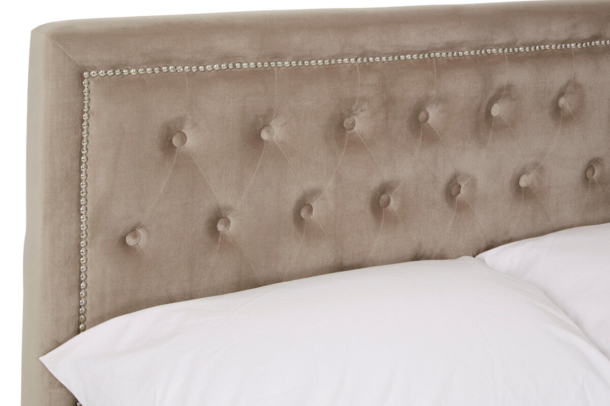 Hailey Velvet Double Ottoman Bed - Various Sizes & Colours