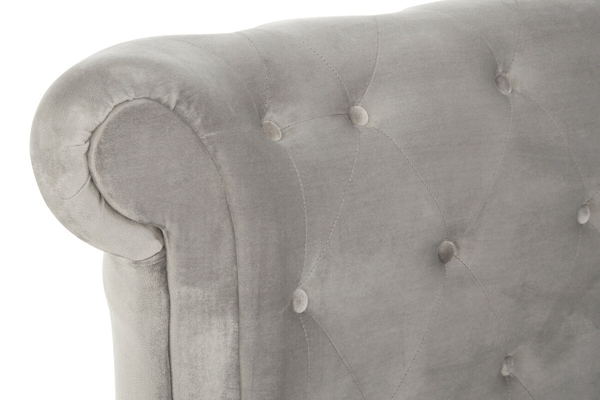 Edie Kingsize Ottoman Bed  Grey Velvet