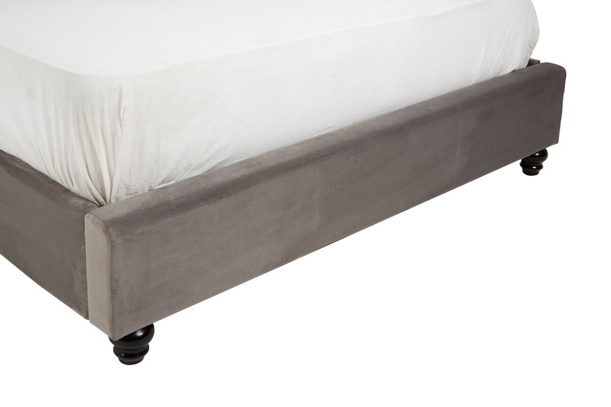 Beatrice Double Bed – Velvet in Cream or Grey