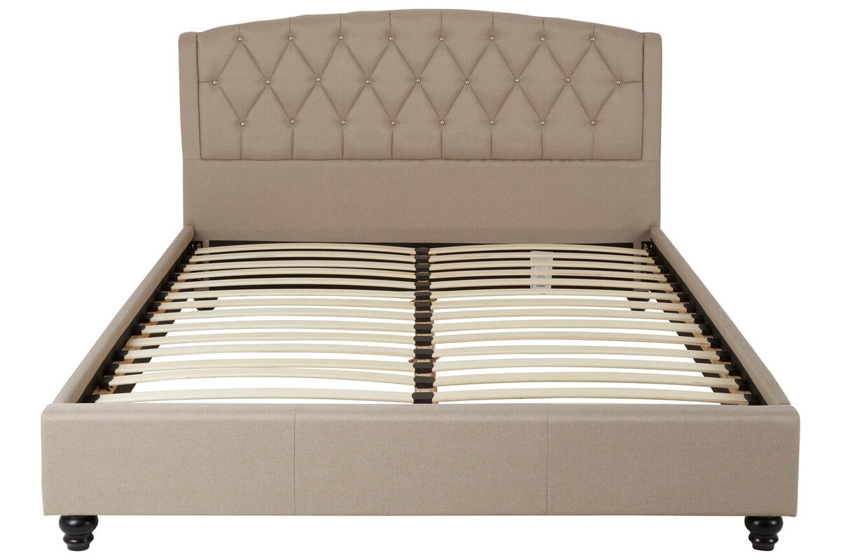 Beatrice Kingsize Velvet Bed Steel Grey