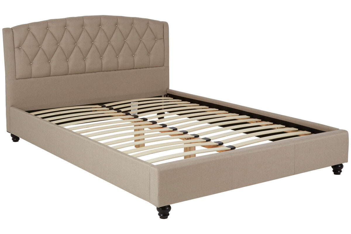 Beatrice Kingsize Velvet Bed Steel Grey