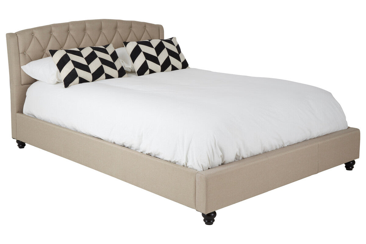 Beatrice Kingsize Velvet Bed Steel Grey