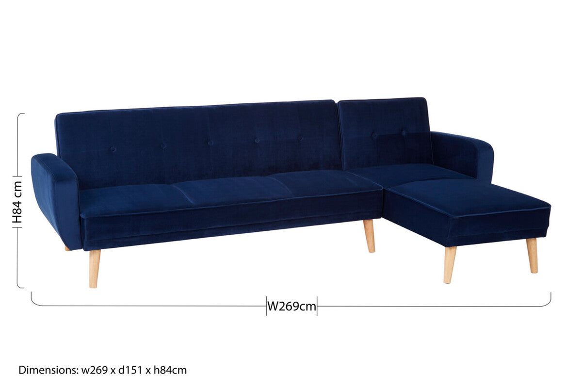 Sofia 3-Seater Velvet Sofa Bed