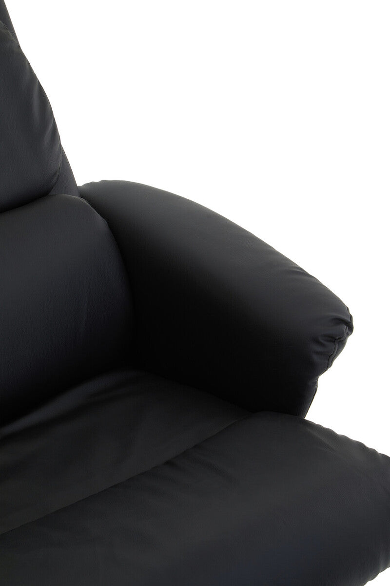 Solace Leather Effect Chair & Footstool