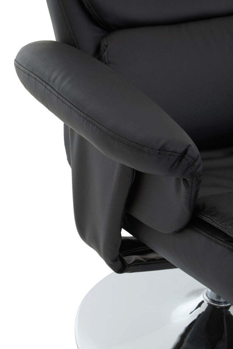 Solace Leather Effect Chair & Footstool