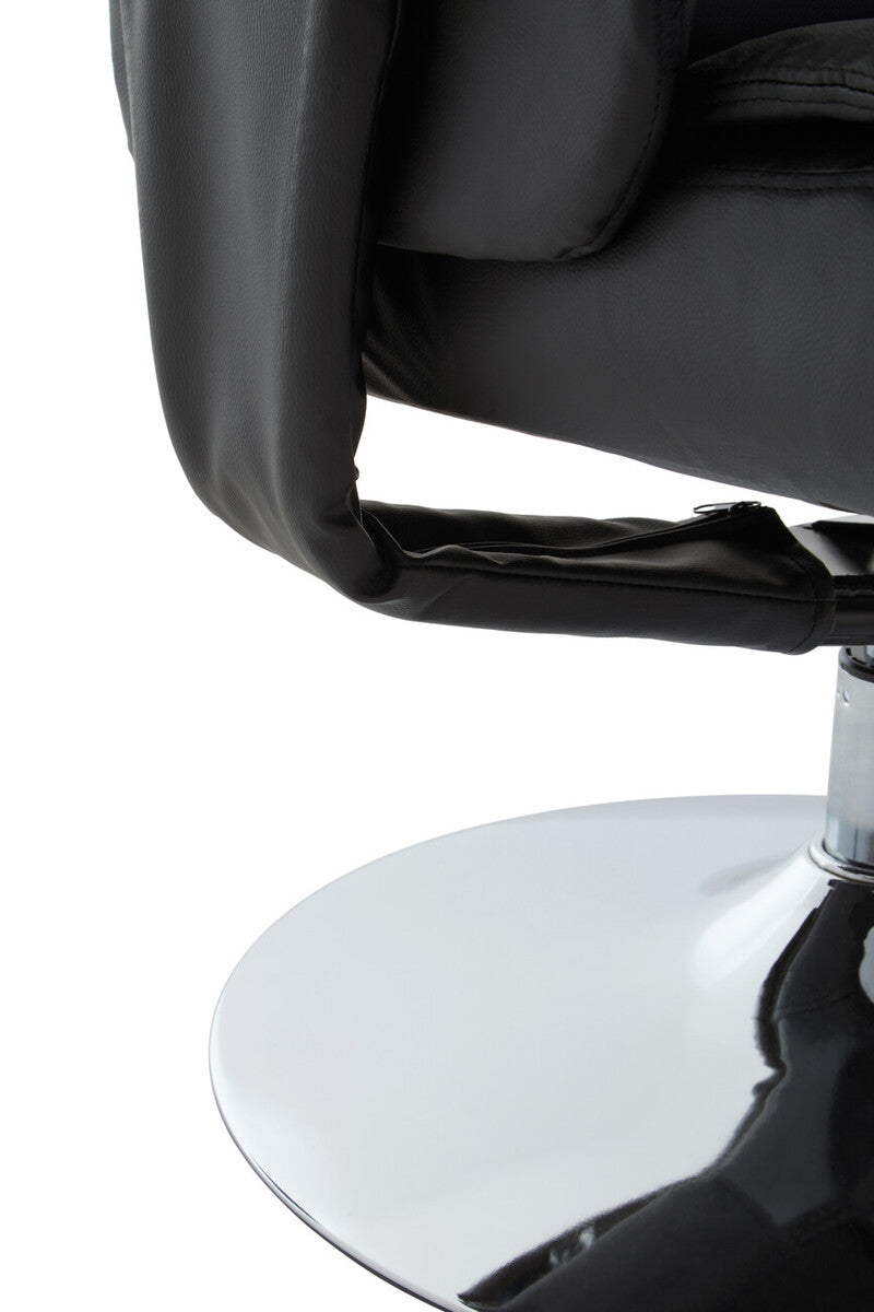 Solace Leather Effect Chair & Footstool