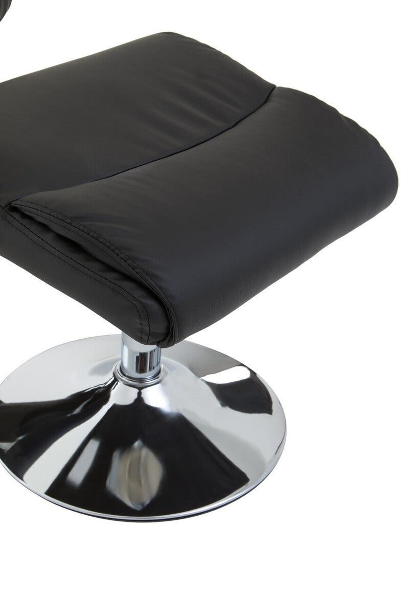 Solace Leather Effect Chair & Footstool