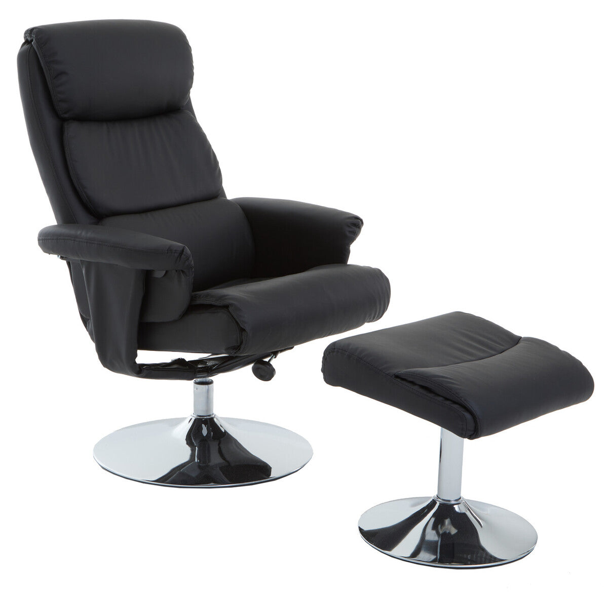 Solace Leather Effect Chair & Footstool