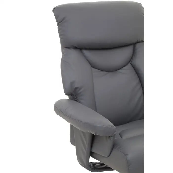 Solace Leather Effect Reclining Chair & Footstool
