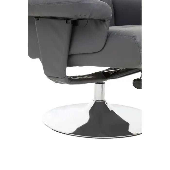 Solace Leather Effect Reclining Chair & Footstool