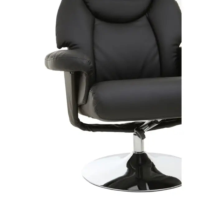 Solace Leather Effect Reclining Chair & Footstool