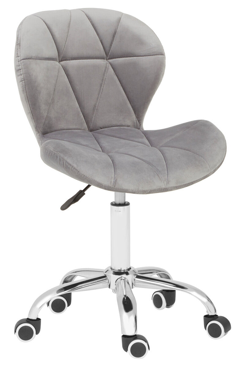 Claudia Velvet Quilted Home Office Chair