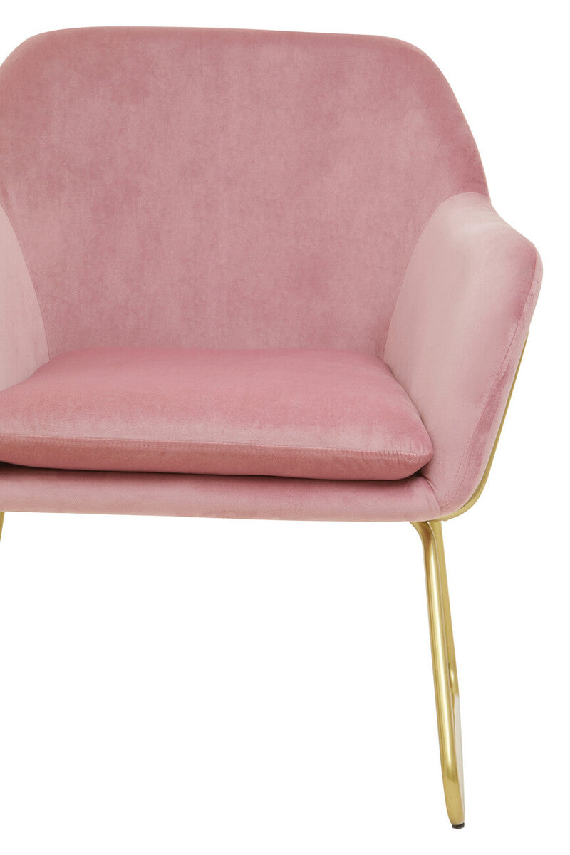 Alexandros Velvet Brushed Gold Armchair