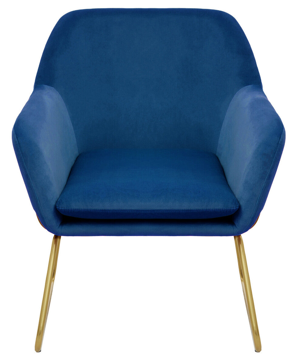 Alexandros Velvet Brushed Gold Armchair