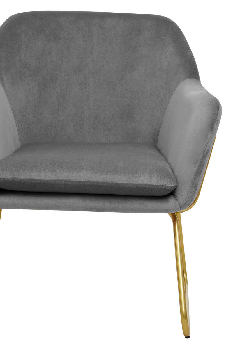 Alexandros Velvet Brushed Gold Armchair