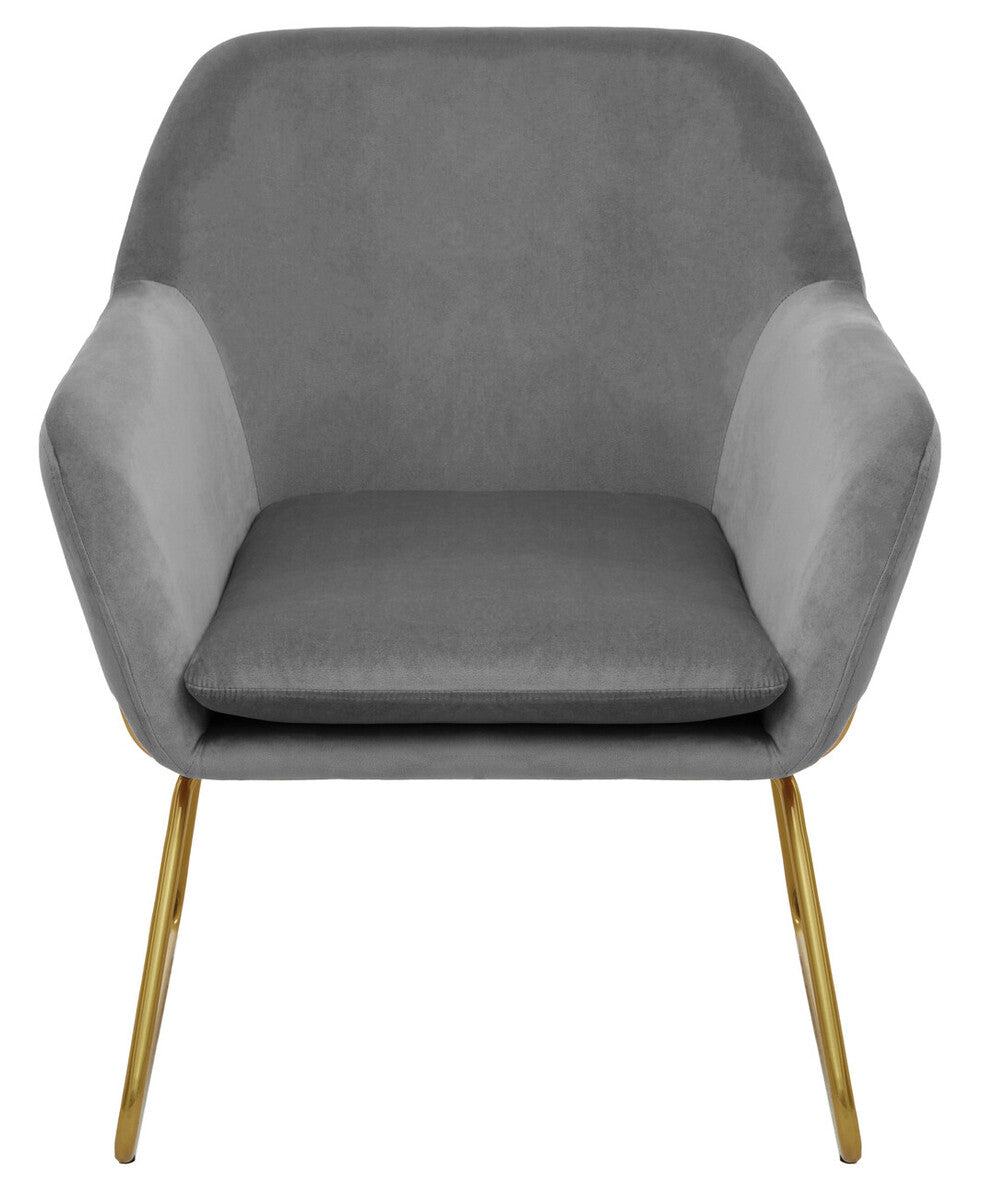 Alexandros Velvet Brushed Gold Armchair