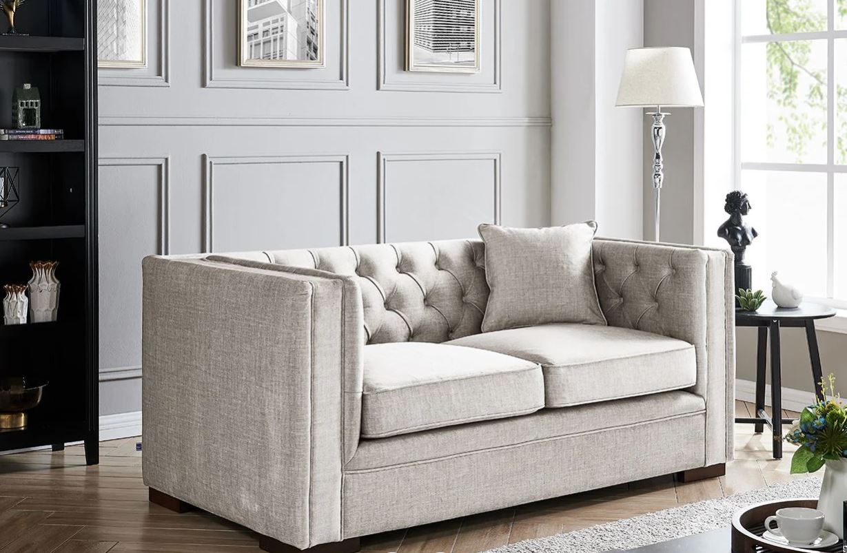 Luxe 3 & 2 Seater Sofa Set in Slate Grey – Clearance Offer