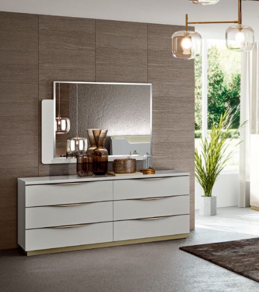 KIKI White hi-gloss 3 or 6 Draw Chest