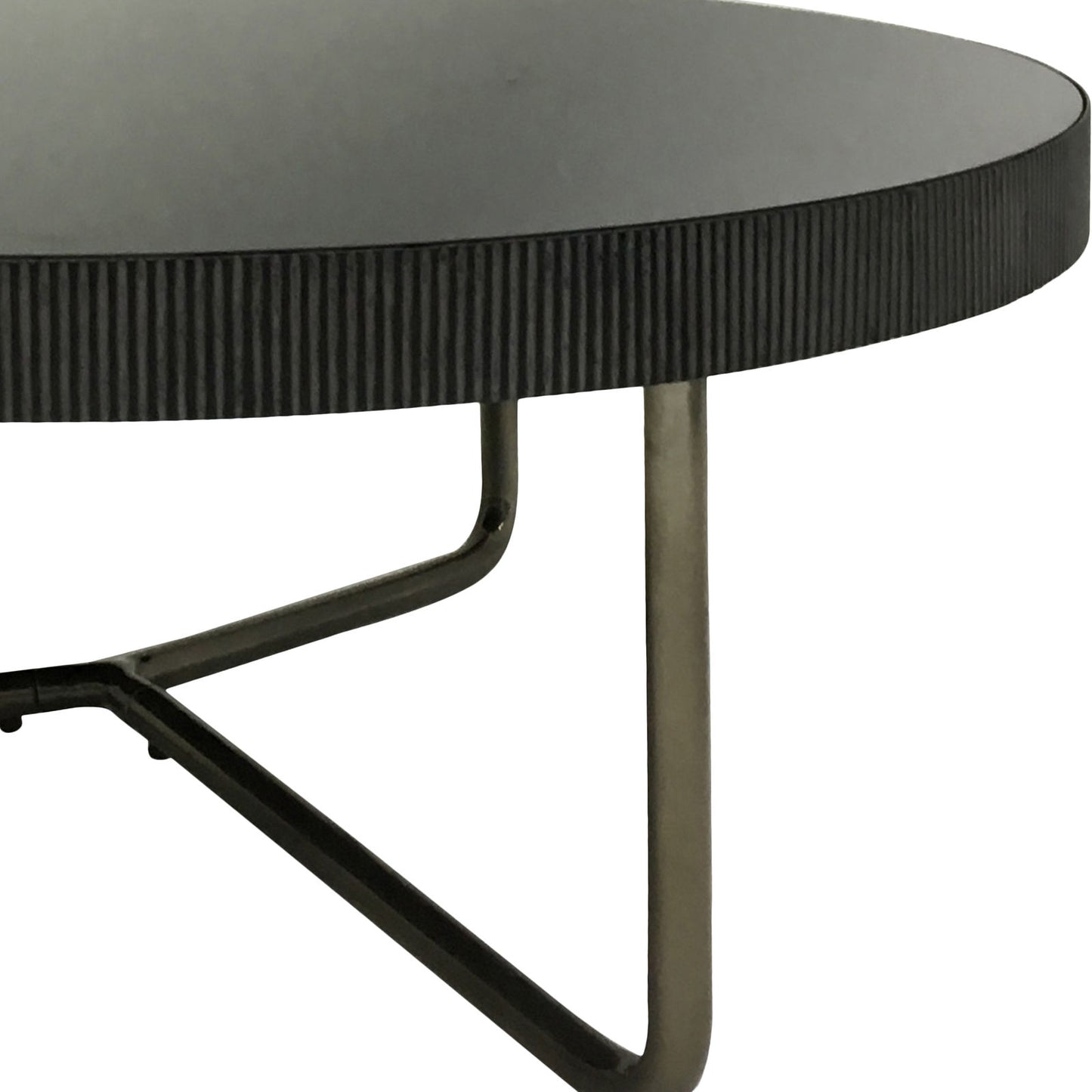 Knights Black Tinted Glass Coffee Table Set