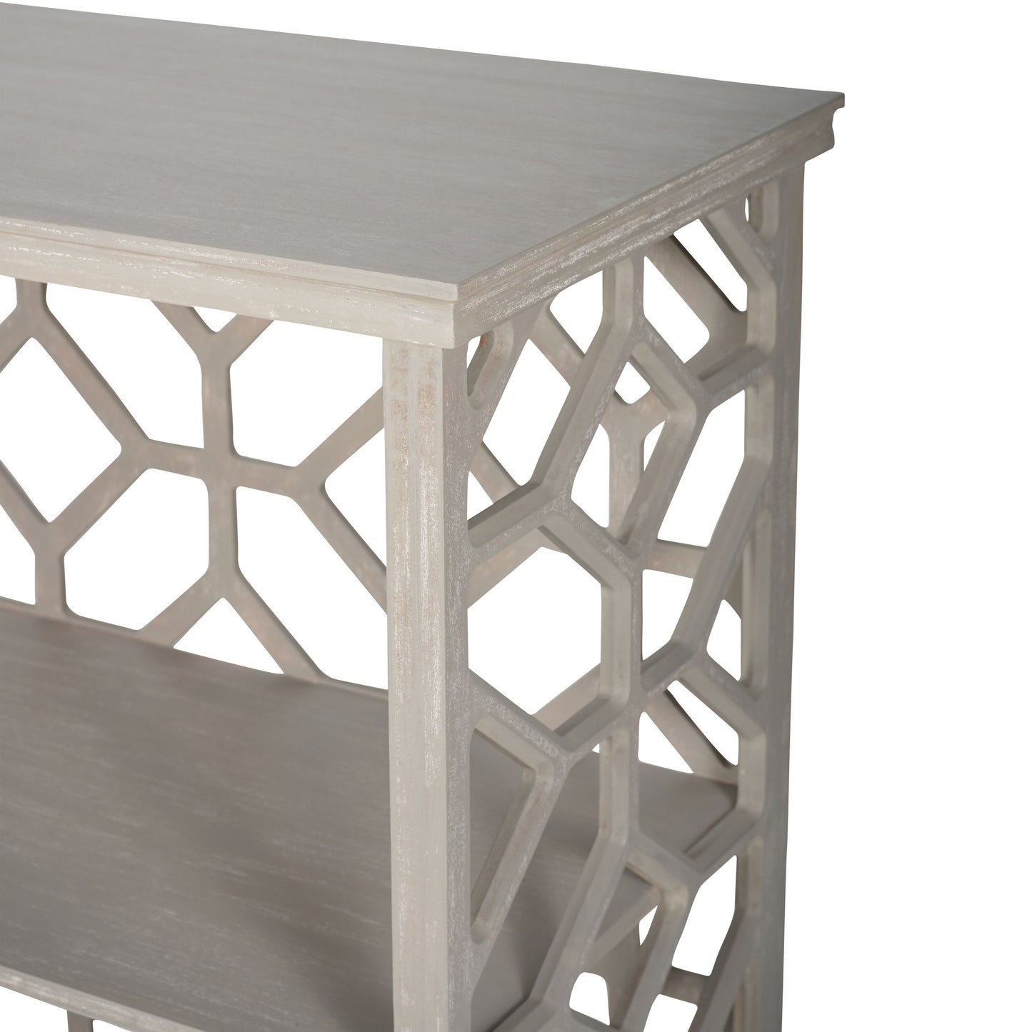 Carter Open Shelving Unit with Distressed Finish