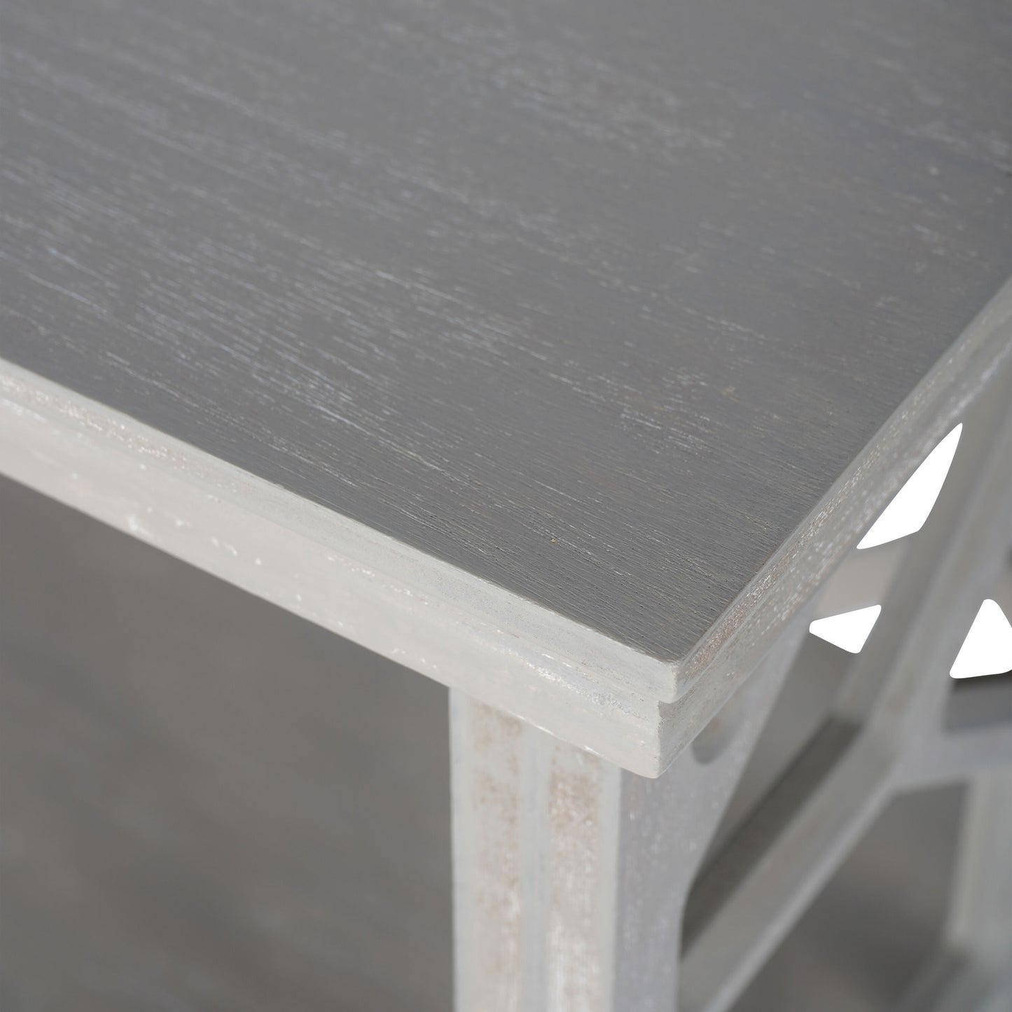 Carter Open Shelving Unit with Distressed Finish