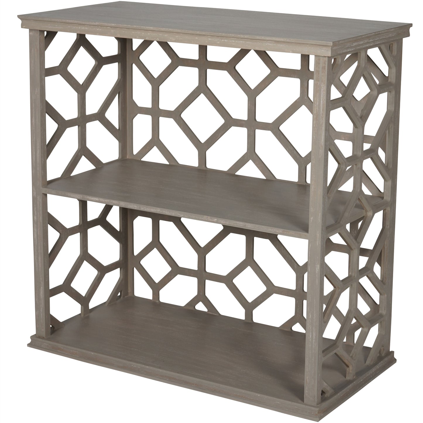 Carter Open Shelving Unit with Distressed Finish
