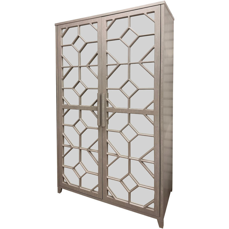 Carter 2 Door Storage Unit with Removable Shelves and Clothes Rail