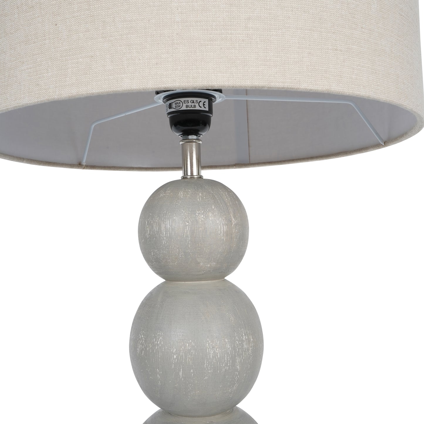 Bertie Zinc Colored Table Lamp with NC Lacquer Finish