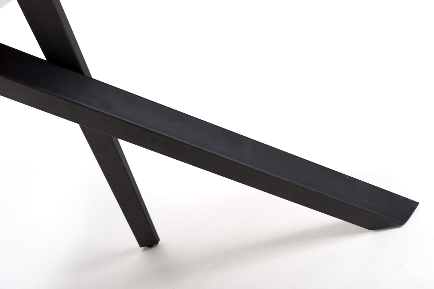 Neburn Curved Edges Oak Industrial Dining Table