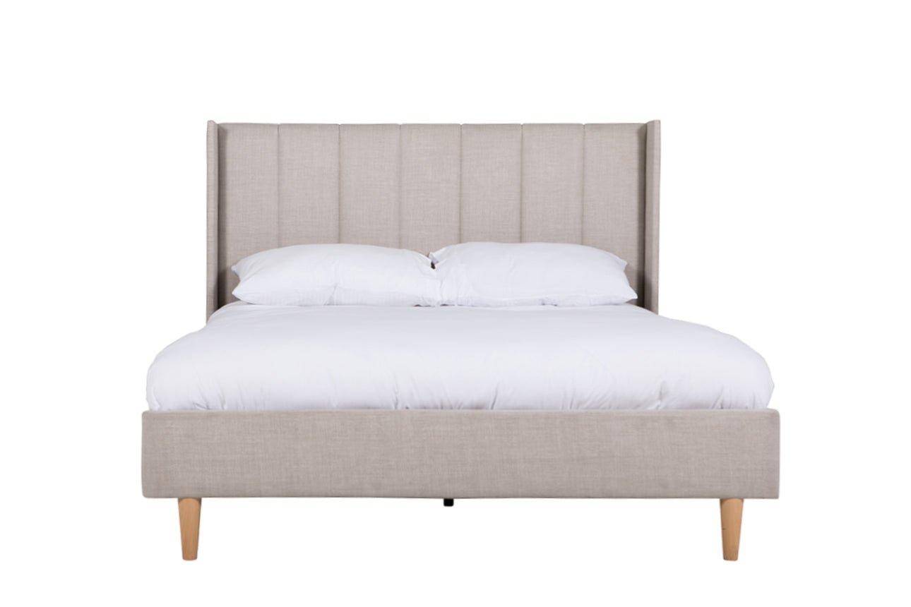 Ellie Grey Fabric Double Bed