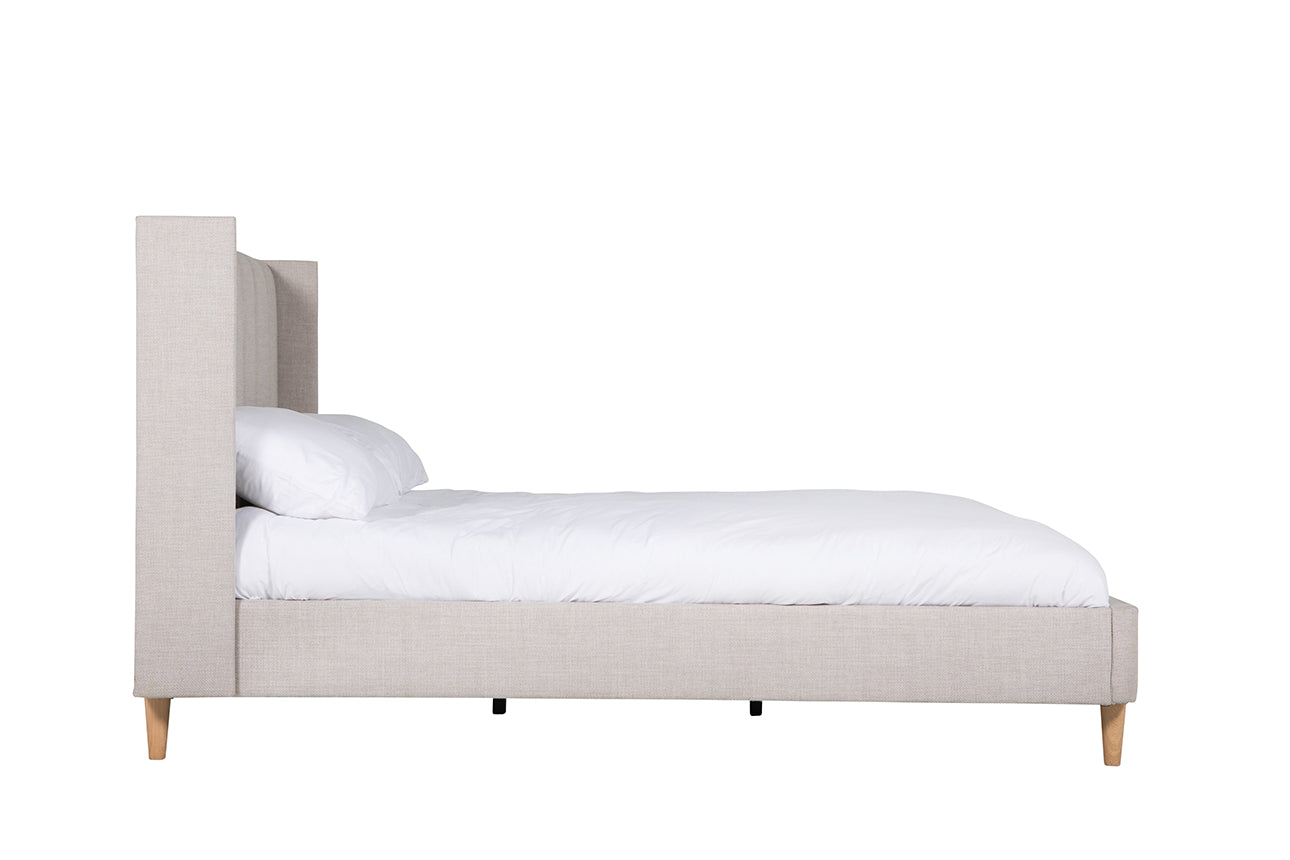 Ellie Grey Fabric Double Bed