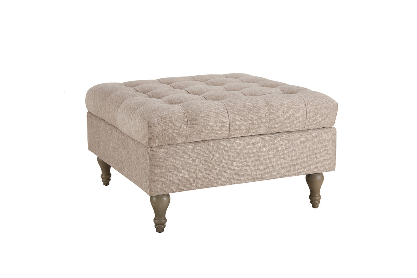 Bolt Button Top Storage Ottoman