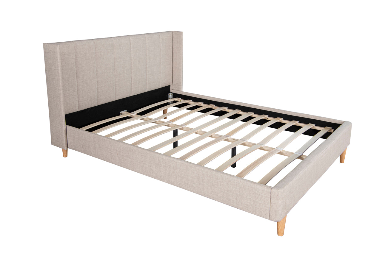 Ellie Grey Fabric Double Bed