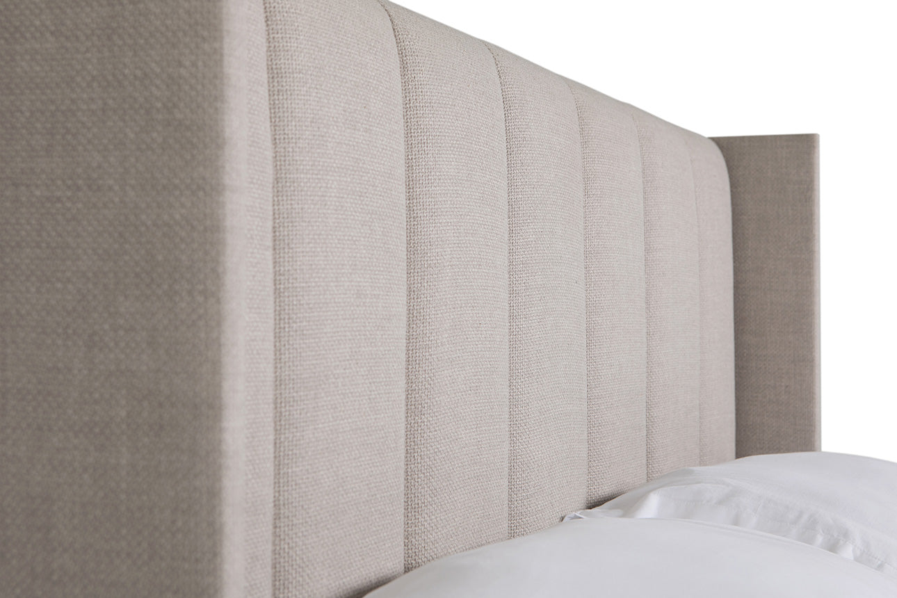 Ellie Grey Fabric Double Bed