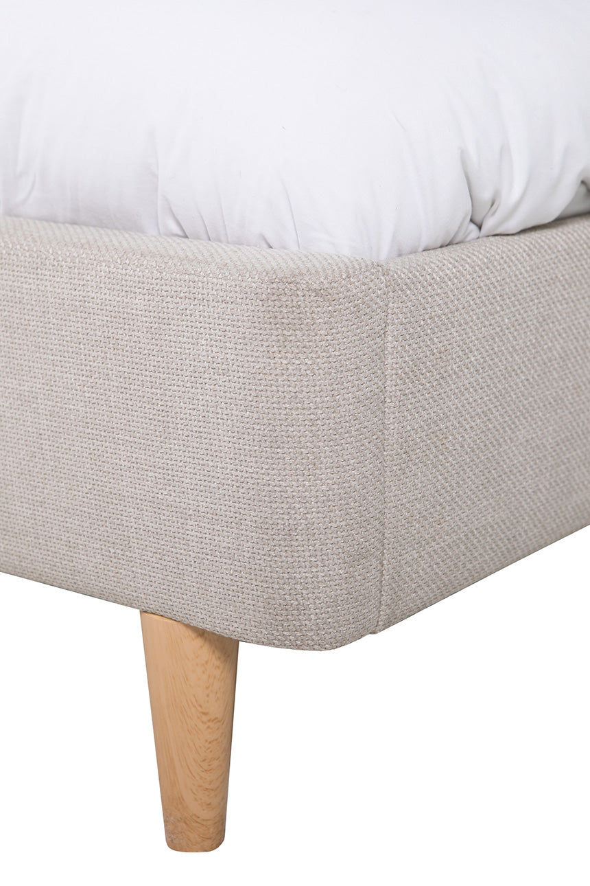 Ellie Grey Fabric Double Bed