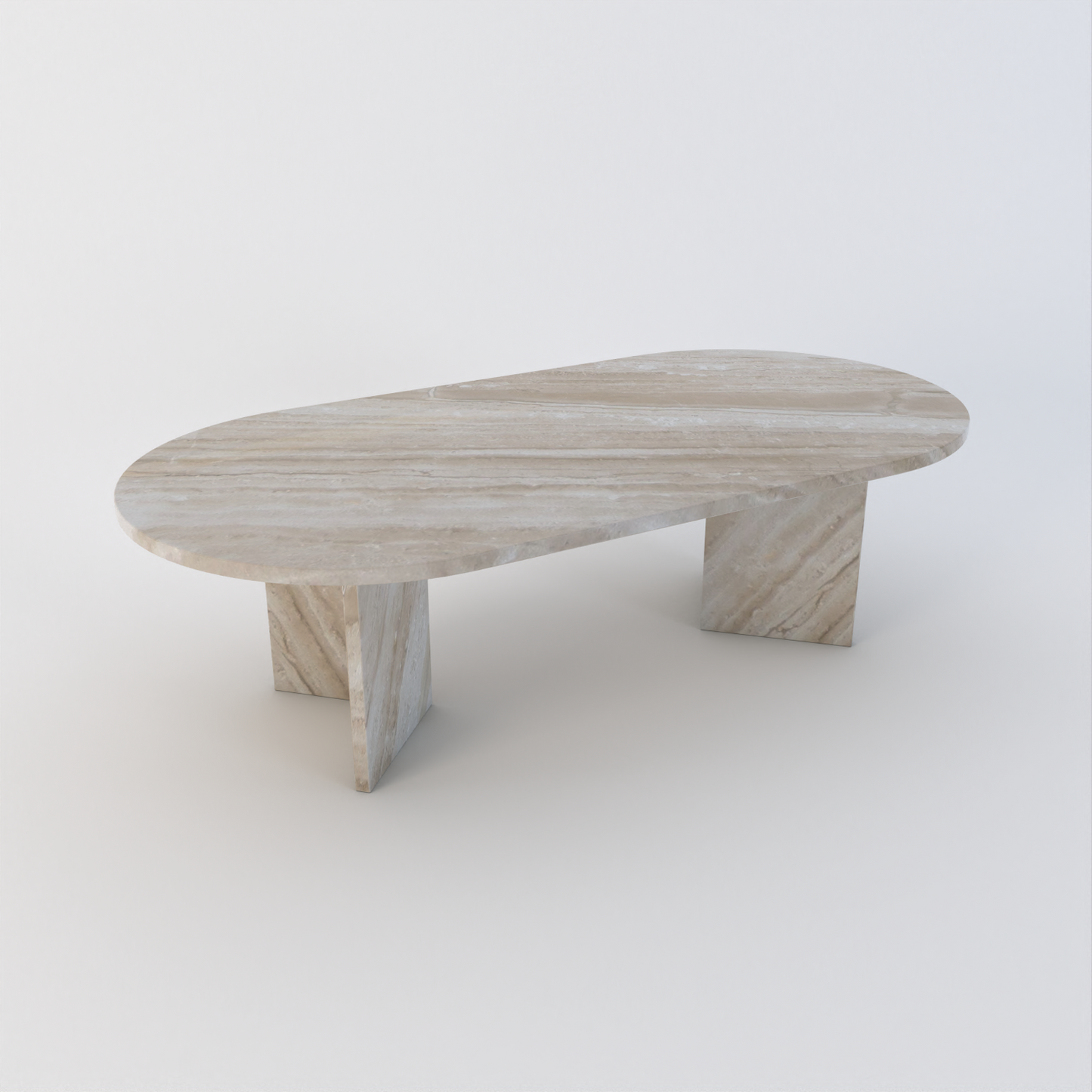 Anna Travertine Oblong Coffee Table